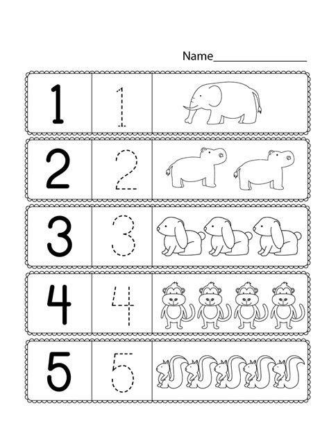 How do you store supplies such as markers, pencils, paper, and crayons in your writing center? Numbers 1-5 Preschool Worksheets | NumbersWorksheet.com