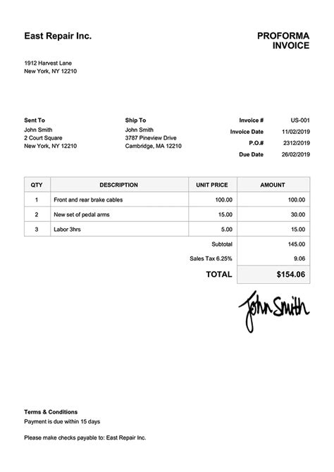 Proforma Invoice Templates Quickly Create And Send Proformas