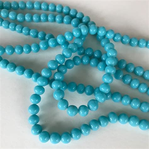 6mm Turquoise Glass Beads Rustic Glass Beads 100pc Etsy