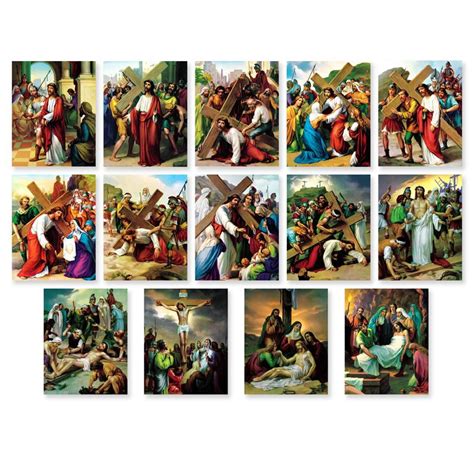 Stations Of The Cross Poster Set Of 14