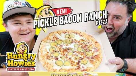 Hungry Howie S Pickle Bacon Ranch Pizza Review Youtube