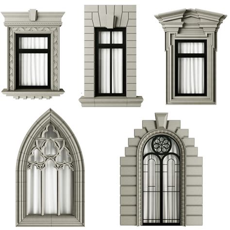 Classic Frame Window 3d Model Window Design House Window Design