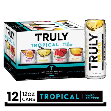 Truly Hard Seltzer Tropical Variety Pack Spiked And Sparkling Water 12