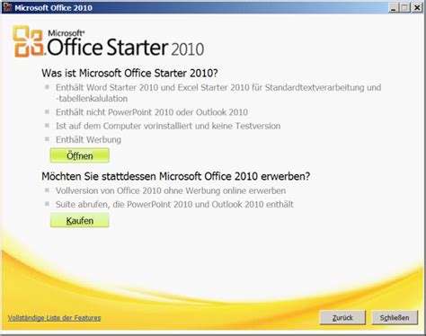 Pceinsteiger Office Starter 2010 Installieren Und Erster Start