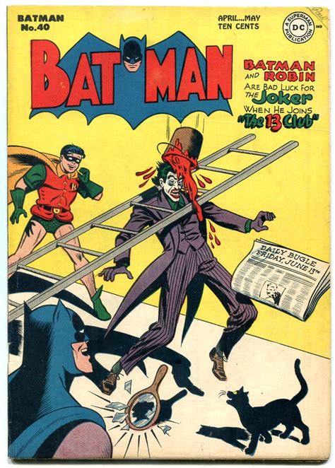 Batman 40 Famous Joker Cover 1947 Dc Golden Age Vf Comic Books