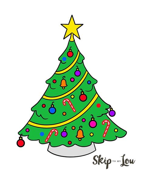How to Draw a Christmas Tree Tutorial | Skip To My Lou