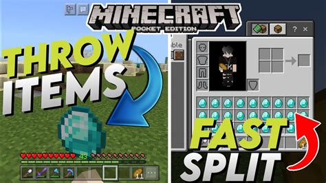 How To Throw Split Items Fast In Mcpe Mobile Hindi Youtube