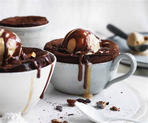 Baked Chocolate Fudge Puddings Recipe Gourmet Traveller