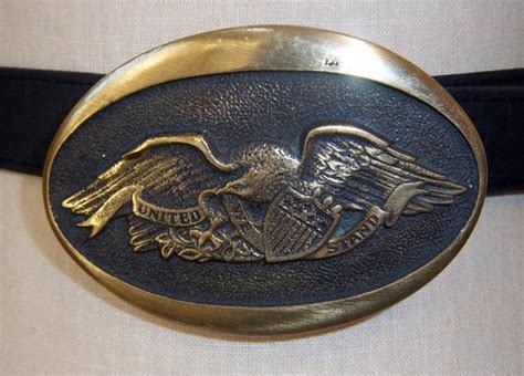 Vintage Solid Brass Belt Buckle By Heritage Mint By Sodarenee