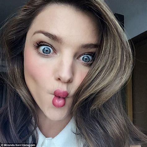 Miranda Kerr Still Manages To Look Flawless As She Posts Playful Selfie Daily Mail Online