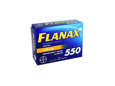 Flanax 550 Mg 12 Tabletas CENTRAL FARMA