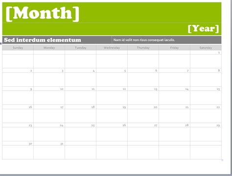Microsoft Word Calendar Customize And Print