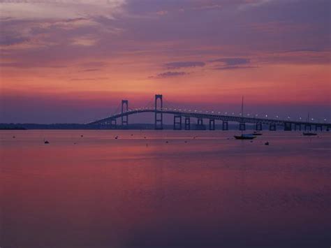 The Newport Bridge At Sunset Newport Rhode Island Usa Photographic