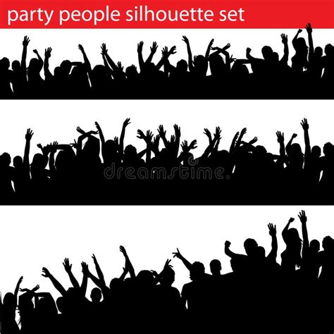 Party People Silhouette Set Stock Vector Illustration 11036361