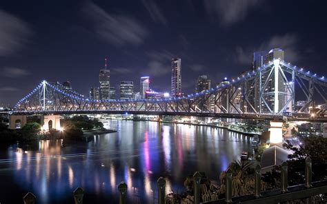 Download Australia Brisbane Man Made Story Bridge Hd Wallpaper