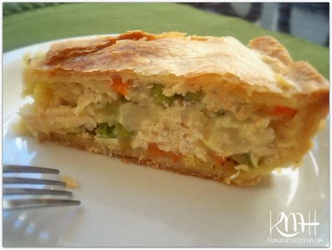 Unroll other crust and place over top of chicken mixture and crimp crusts together around edge of dish. Chicken Pot Pie made with Pillsbury Pie Crusts | Mama ...