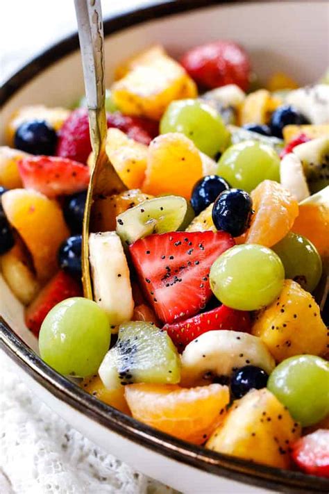 You can vary the fruit depending on what's in season at the. Perfect Fruit Salad (+ VIDEO) with Honey Citrus Poppy Seed ...
