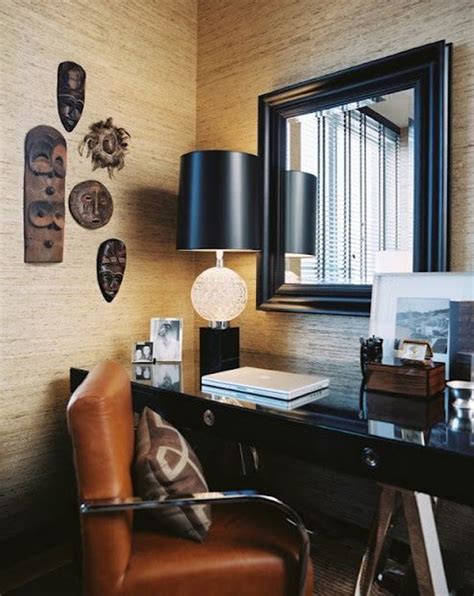 20 Masculine Home Office With Leather Touch House Design And Decor