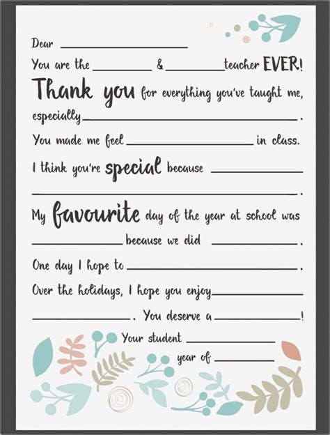 Image Result For Thank You Note To Preschool Teacher From Parents