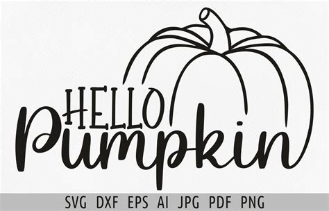 Hello Pumpkin Svg Fall Door Sign Autumn Graphic By Julias Digital