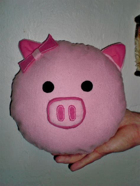 Round Pillow Turned Into A Pig Christmas T For A Friend