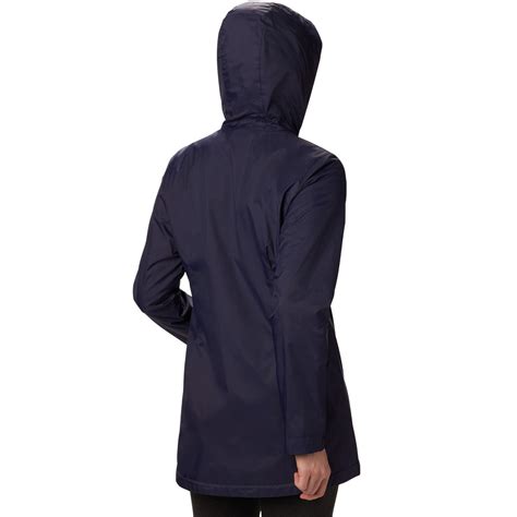 Columbia Womens Switchback Long Waterproof Rain Jacket Dark