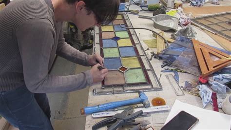 Sophies Stained Glass Repairing A Stained Glass Window Youtube