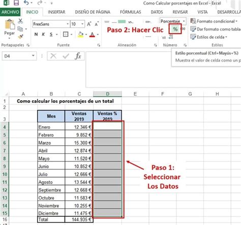 Como Sacar Porcentajes Excel