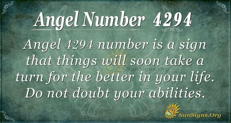 | meaning, pronunciation, translations and examples. Angel Number 4294 Meaning - A Sense Of Contentment ...