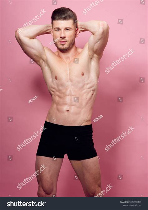 Sexy Man Naked Torso Black Panties Stock Photo Edit Now 1829458334
