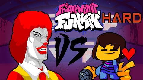 Frisk Vs Ronald Mcdonald Friday Night Funkin Mod Hard Game Videos