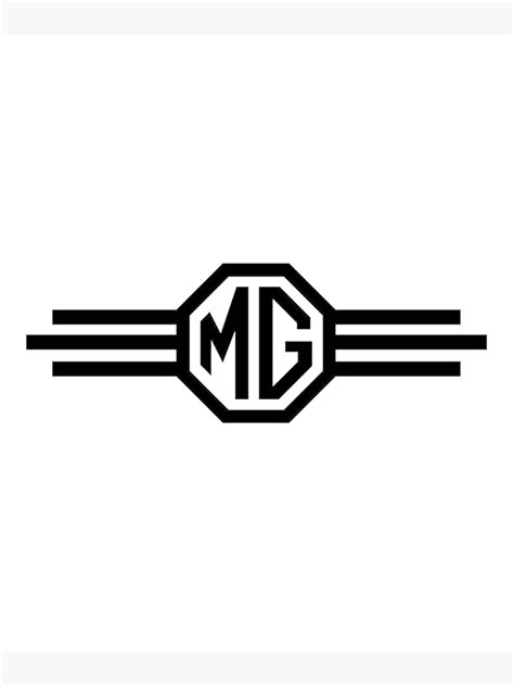 Mg Classic Mgb Gt Mg Midget Black Vintage Badge Art Print For Sale By