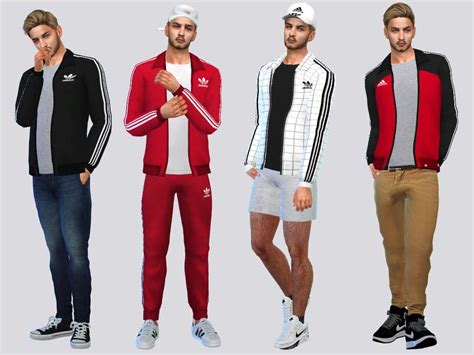 Куртка Adidas Track Одежда Моды для Sims 4