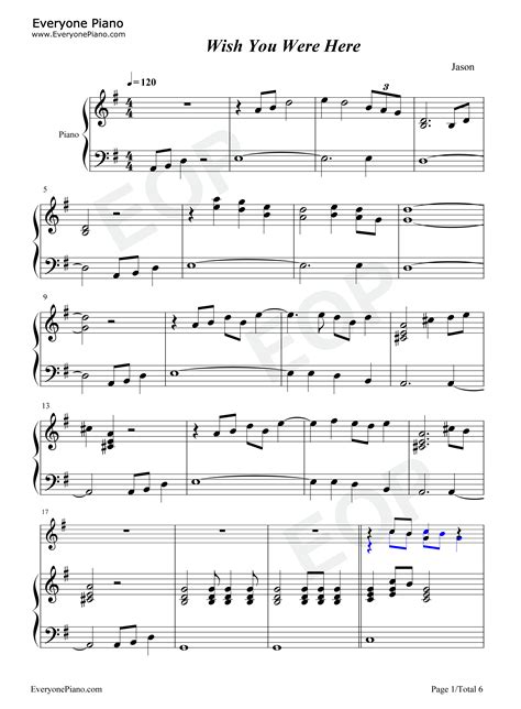 Pink Floyd Wish You Were Here Chords Sheet Music Notes Download Rock Vrogue