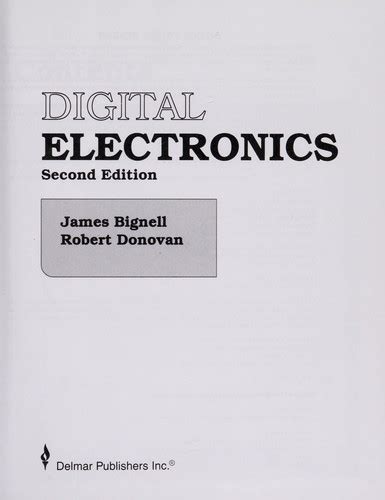 Digital Electronics By James Bignell Open Library