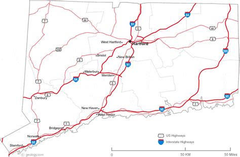 Road Map Of Connecticut Verjaardag Vrouw 2020
