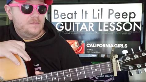 How To Play Beat It Guitar Lil Peep Easy Guitar Tutorial Beginner