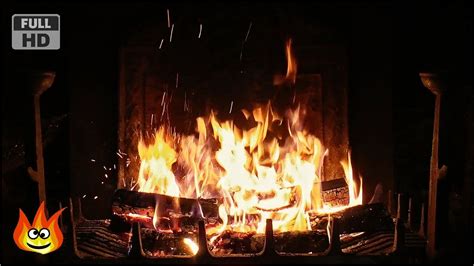 Crackling Fireplace With Thunder Rain And Howling Wind Sounds Hd Youtube