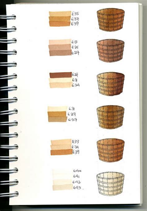 Copicmarkersbrown Copic Swatch Book Browns Bjl Copic Markers