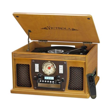 Victrola 7 In 1 Bluetooth Record Player With Usb Recording In Oak Vta