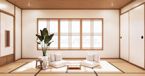 Interior Designzen Modern Living Room Japanese Style3d Rendering