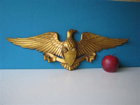 cast metal gold eagle wall plaque by sexton americana