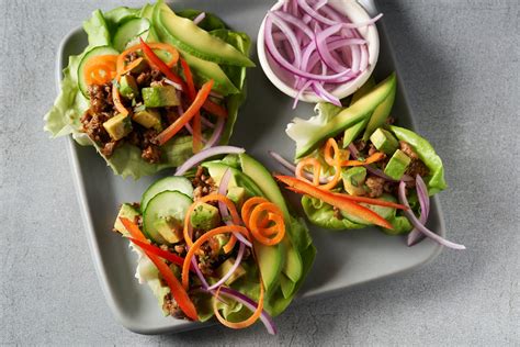 Turkey Avocado Larb Lettuce Wraps California Avocados