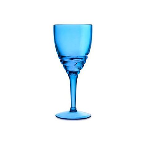 Swirl Acrylic Wine Glasses Blue Set Of 6 Acrylic Wine Glasses Acrylic Stemware Wine Glass