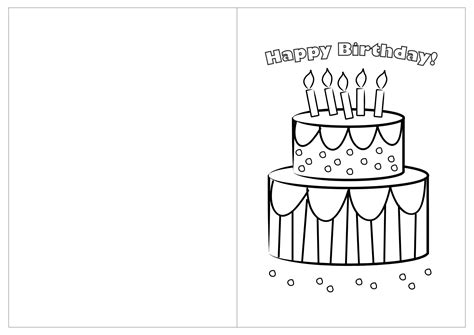 Happy Birthday Card Printable Coloring Pin On Birthday Coloring Pages