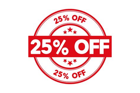 Round 25 percent off stamp PSD - PSDstamps