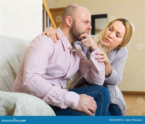 Woman Consoling Sad Men Stock Photo Image Of Abuse People 66134976