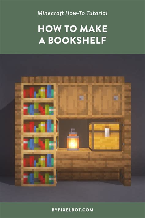 How To Make A Bookshelf In Minecraft Easy Step By Step — Bypixelbot