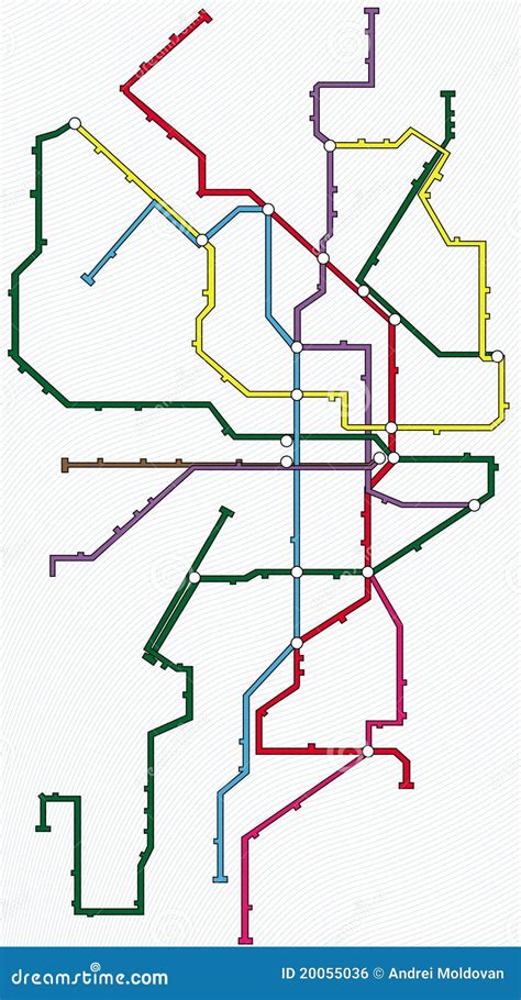 metro subway underground map vector illustration 20055036