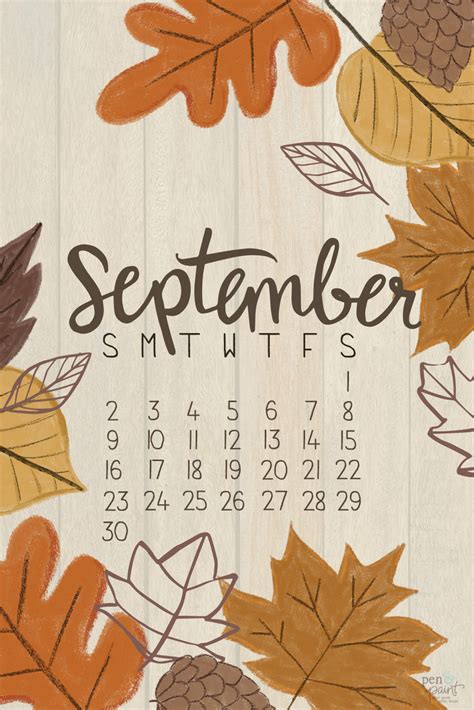 Free September Desktop Background & Wallpaper - Pen & Paint